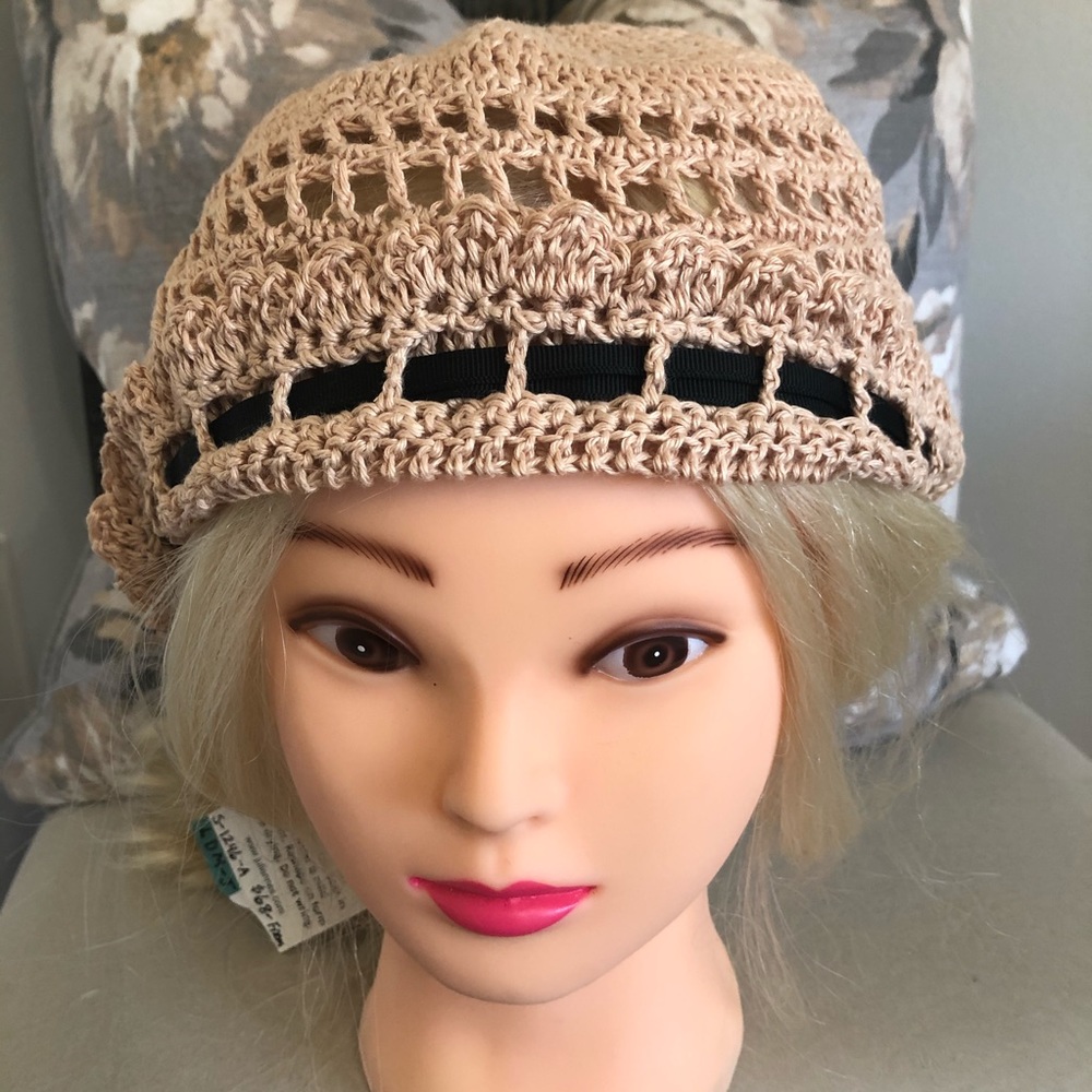 Unique handmade Boho hat FIRM 🌟ONE OF A KIND Crochet linen Boho hat - Picture 8 of 8